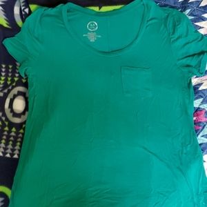 Jade Basic Crew Tee with Pocket